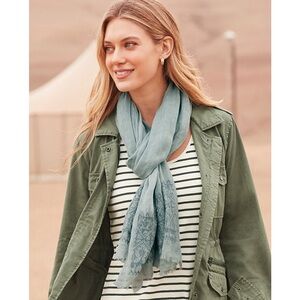 Vismaya Linen Embroidered Scarf